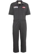 R13 Oversized Stripe Mechanic Jumpsuit - Grey