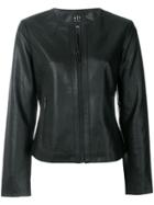 Armani Exchange Zipped Fitted Jacket - Black