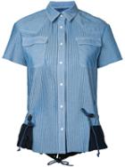 Sacai - Pleated Chambray Shirt - Women - Cotton - 2, Blue, Cotton