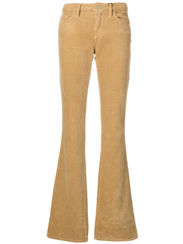 Blugirl Corduroy Flared Trousers - Nude & Neutrals