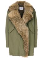 Forte Couture Oversized Collar Coat - Green