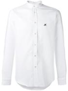 Msgm Band Collar Shirt, Men's, Size: 39, White, Cotton