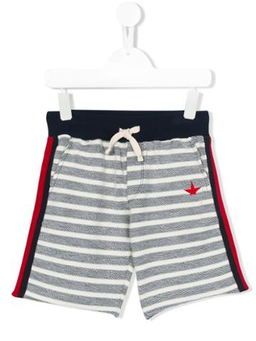 Macchia J Kids - Drawstring Striped Shorts - Kids - Cotton - 5 Yrs, Blue