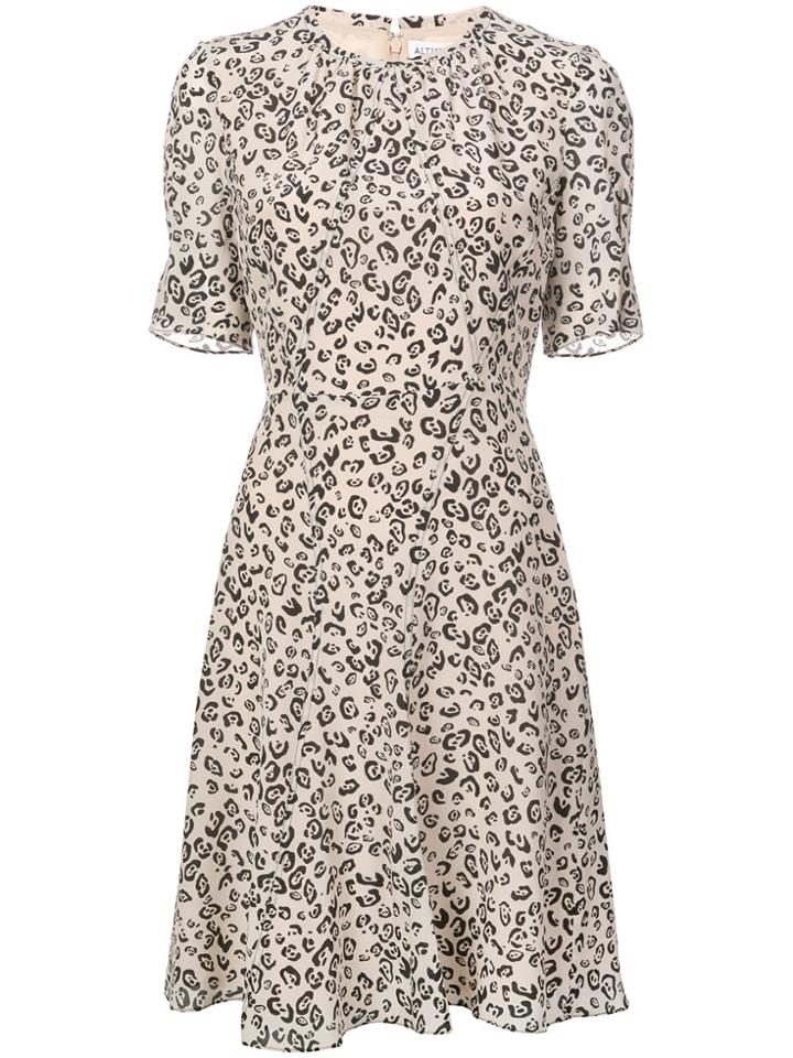 Altuzarra Leopard Print Flared Dress - Brown