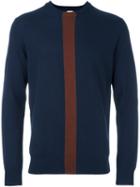 Paul Smith Cashmere Front Stripe Sweater, Men's, Size: Medium, Blue, Cashmere