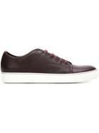 Lanvin Toe Cap Sneakers, Men's, Size: 9, Red, Calf Leather/lamb Skin/rubber