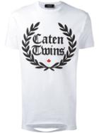 Dsquared2 Caten Twins Cut-out Detail T-shirt, Men's, Size: Large, White, Cotton