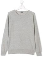 Il Gufo Teen Round Neck Jumper - Grey