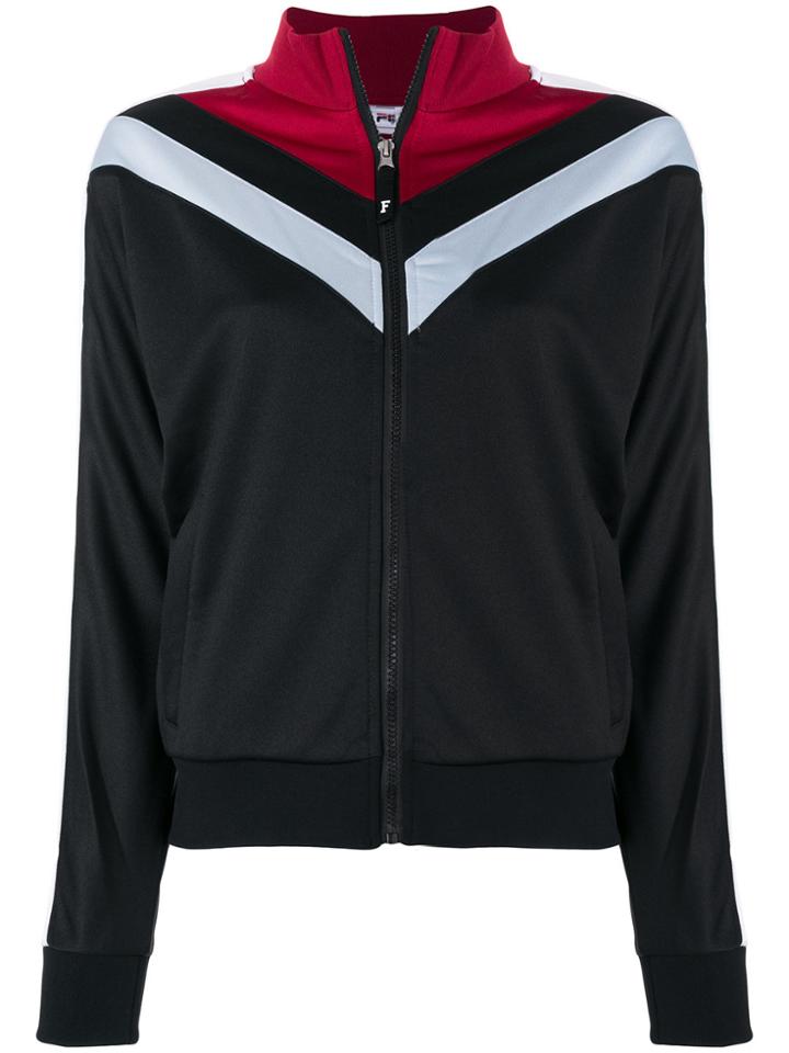 Fila Colour Block Zip Up Sweatshirt - Black