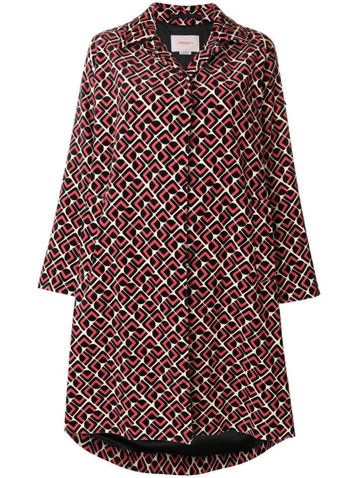 La Doublej Velvet Loden Domino Coat - Red