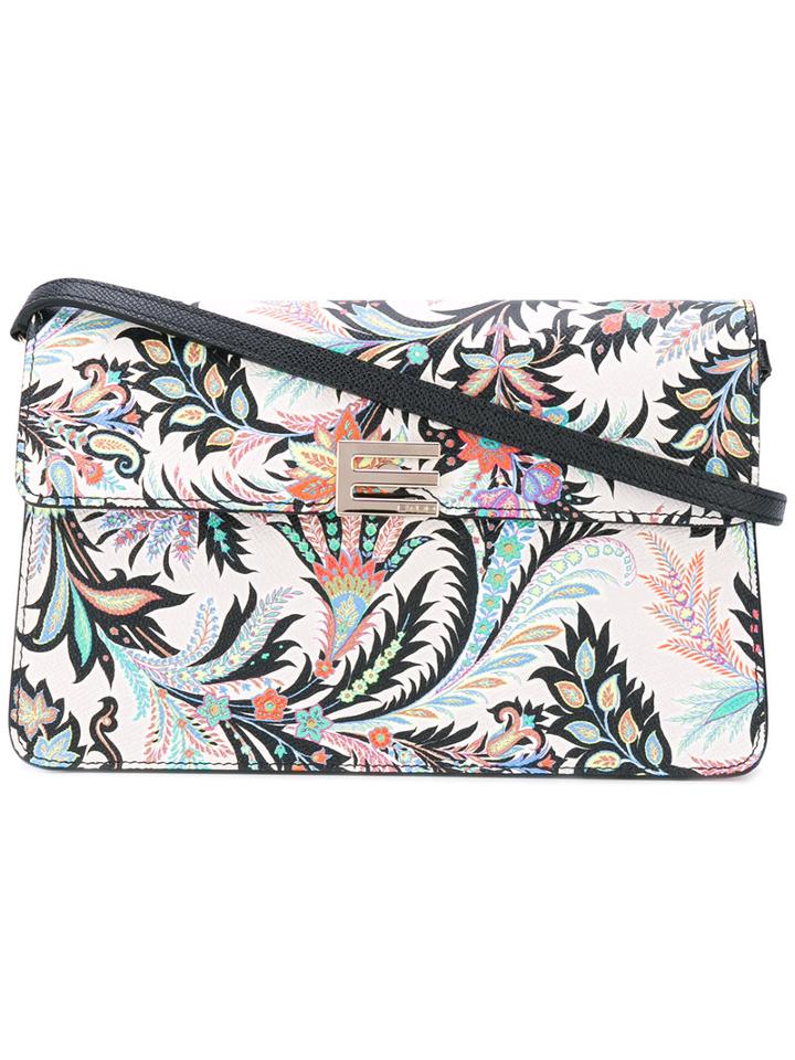 Etro - Paisley Print Shoulder Bag - Women - Leather - One Size, White, Leather