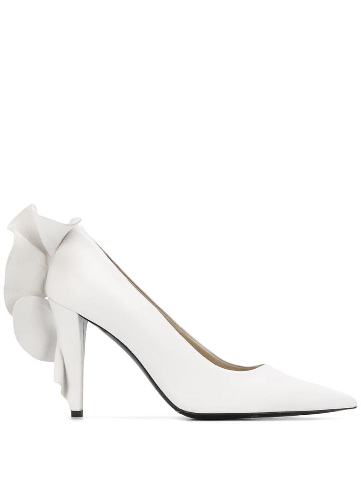 Max Mara Ruffled Pumps - White