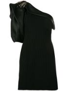 Alberta Ferretti Crystal Detail One Shoulder Dress - Black