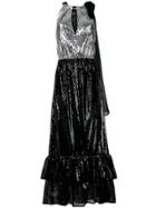 Christian Pellizzari Long Sequin Dress - Black