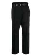 Mm6 Maison Margiela Belted Tailored Trousers - Black