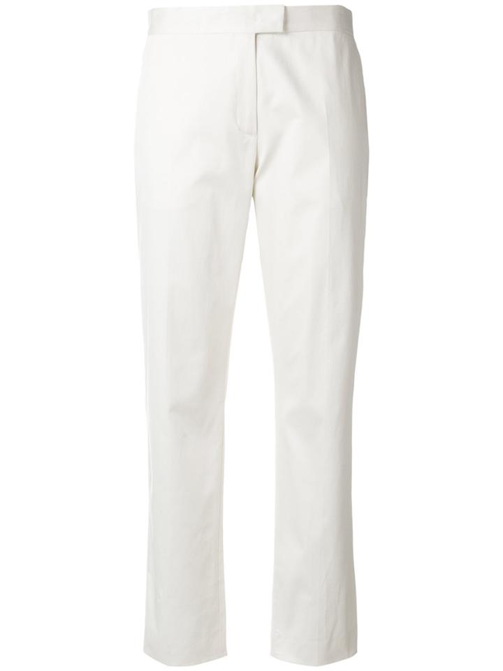 Ps By Paul Smith Cropped High Waisted Trousers - White