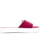 Charlotte Olympia Kitty Pool Slides - Red