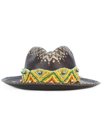 Ibo Maraca - Gypsy King Hat - Women - Straw - M, Black, Straw