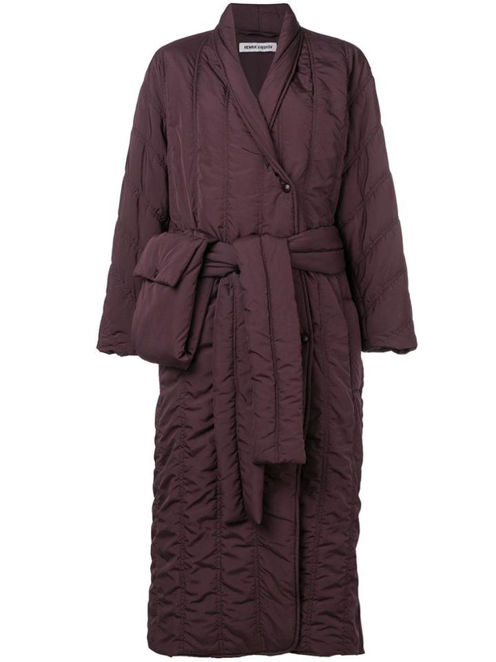 Henrik Vibskov Pipe Quilted Shell Coat - Purple