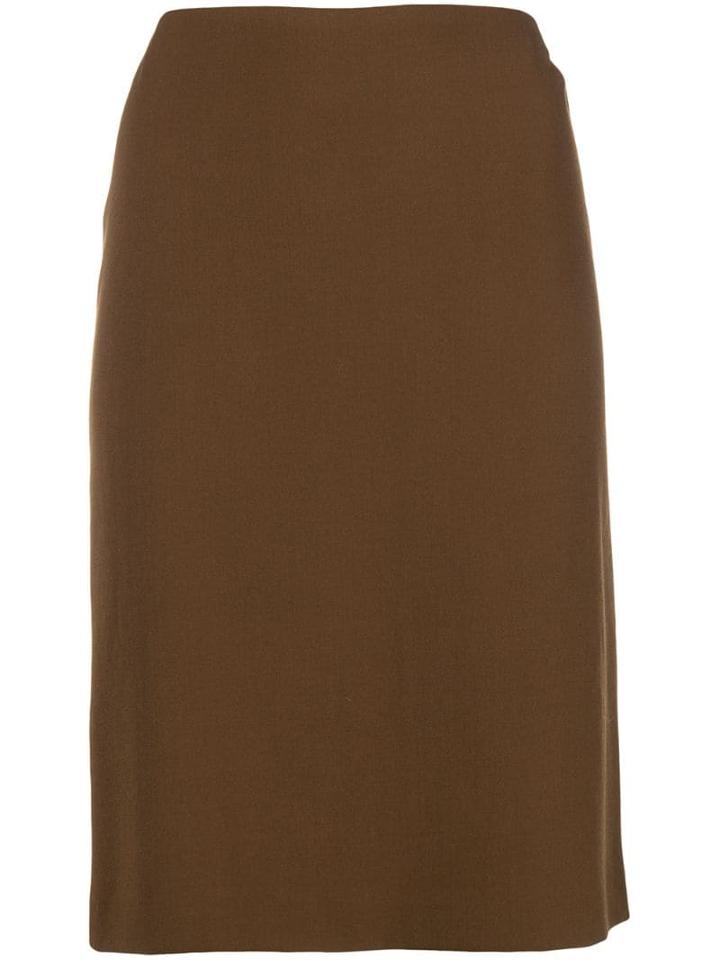 Romeo Gigli Pre-owned Fitted Midi Skirt - Brown