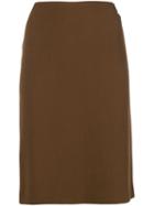 Romeo Gigli Pre-owned Fitted Midi Skirt - Brown