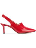 Casadei Slingback Mules - Red