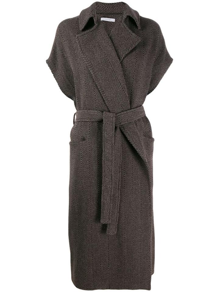Dusan Short Sleeve Trench Coat - Brown