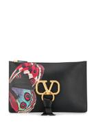 Valentino Valentino Garavani Vring Butterfly Clutch - Black