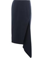 Monse Asymmetric Scarf Skirt - Blue