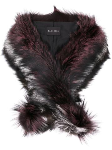 Cara Mila Duchess Fur Scarf - Purple