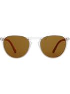 Burberry Keyhole Pilot Round Frame Sunglasses - White