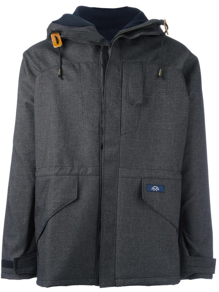 Bleu De Paname Hooded Parka, Men's, Size: Small, Grey, Polyester