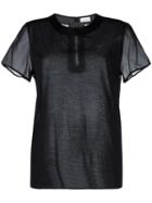 La Perla 'opt Art' T-shirt, Women's, Size: 44, Black, Silk/cotton