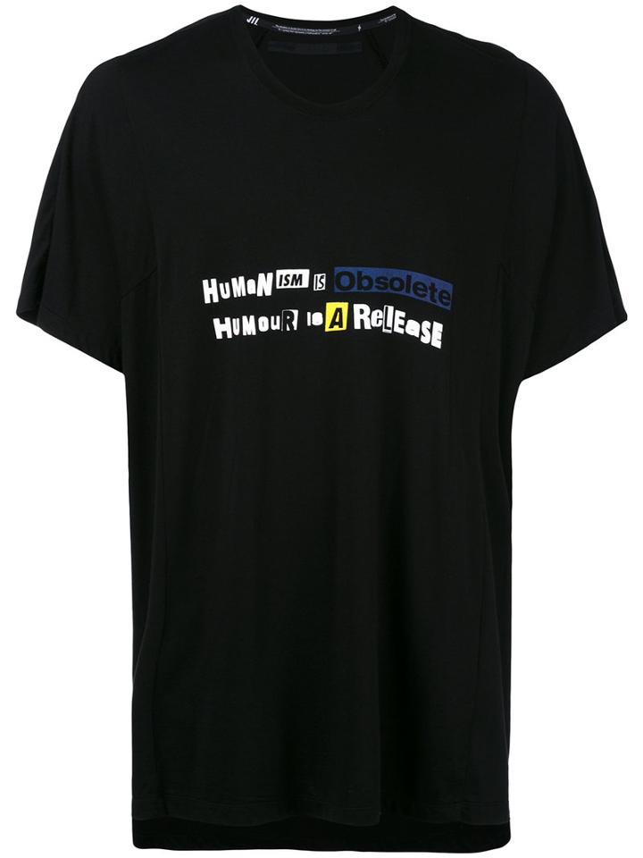 Julius - 'humanism' T-shirt - Men - Cotton/modal - Iii, Black, Cotton/modal