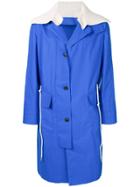 Pringle Of Scotland Detachable Collar Sailing Coat - Blue