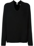Moncler Loose Fit Ribbed Sweater, Women's, Size: Small, Black, Cashmere/wool