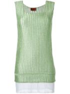Missoni - Knitted Mini Dress - Women - Polyester/cupro - 42, Women's, Green, Polyester/cupro