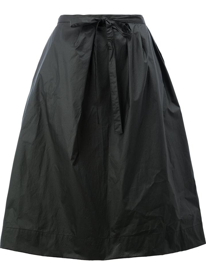 Maison Margiela - Flared Mid-length Skirt - Women - Cotton/polyurethane - 42, Black, Cotton/polyurethane