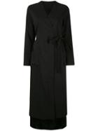 Mm6 Maison Margiela Belted Wrap Dress - Black