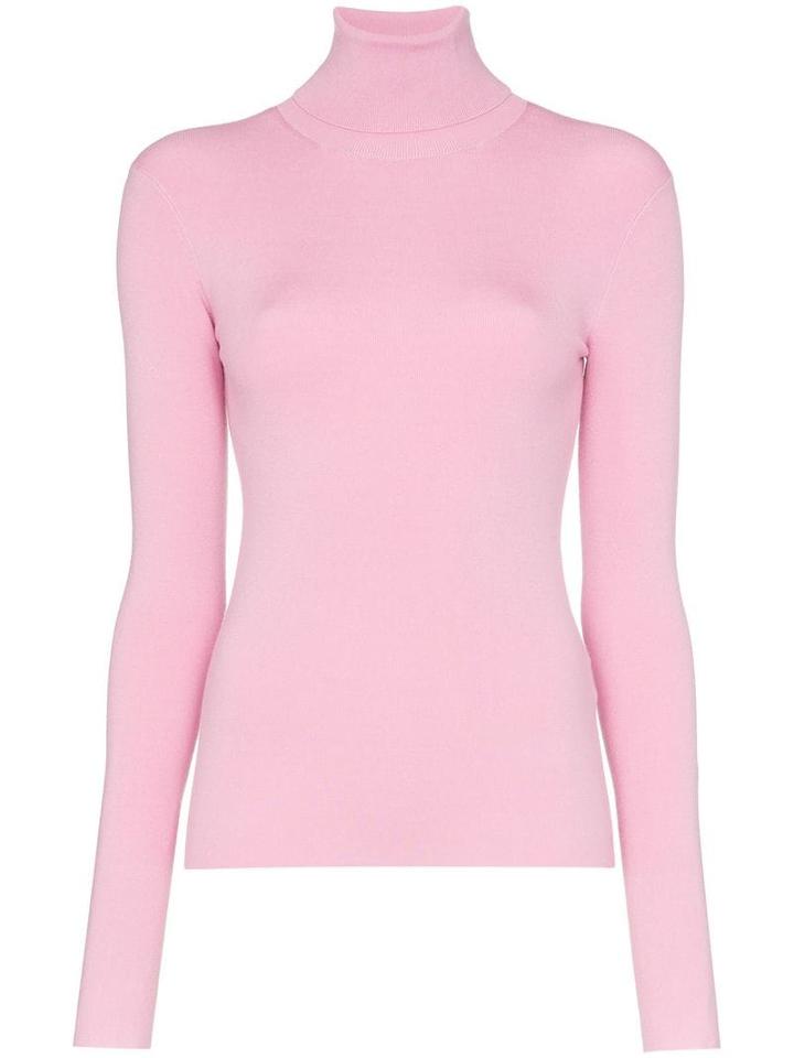 Joseph Slim-fit Silk-blend Turtleneck Jumper - Pink