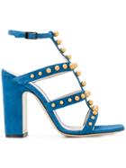 Pollini Studded Sandals - Blue