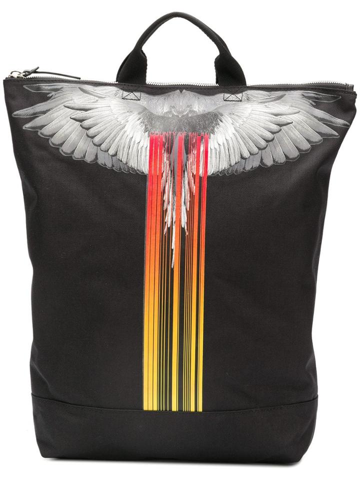 Marcelo Burlon County Of Milan Wing Printed Backpack - Black