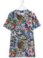 Dsquared2 Kids - All Over Print T-shirt - Kids - Cotton - 14 Yrs