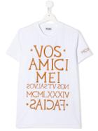 Moschino Kids Teen Embroidered Quote T-shirt - White