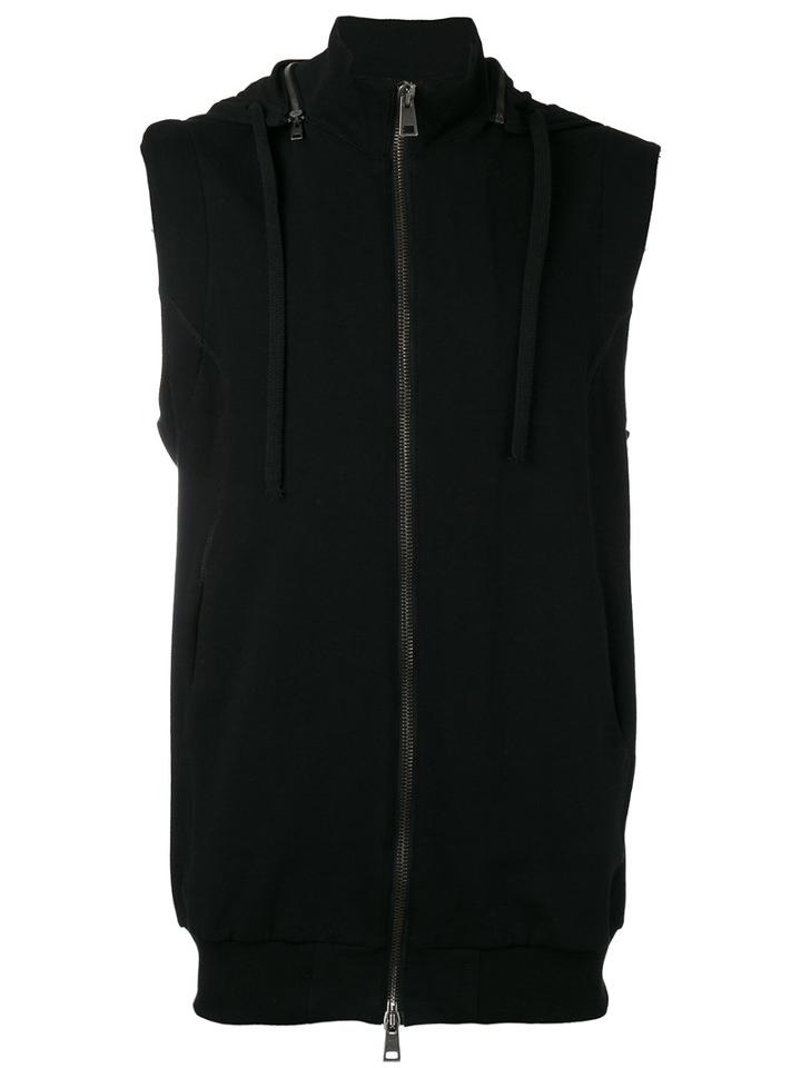 Zipped Waistcoat - Men - Cotton - L, Black, Cotton, Andrea Ya'aqov