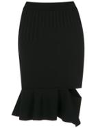 Gloria Coelho Flared Hem Knit Skirt - Black