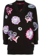 Kenzo 'dandelion' Embroidered Sweatshirt, Women's, Size: Medium, Black, Cotton