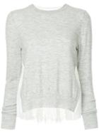 Onefifteen Lace Panel Top - Grey
