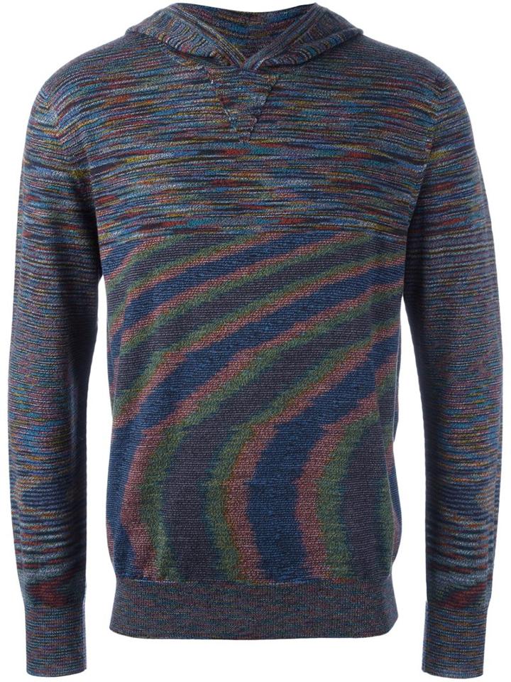 Missoni Hooded Jumper, Men's, Size: 54, Wool