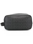 Armani Jeans Logo Print Clutch, Men's, Black, Polyester/pvc